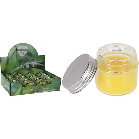 CANDELA ALLA CITRONELLA cm 6 gr. 165 colori assortiti- 12 pezzi
