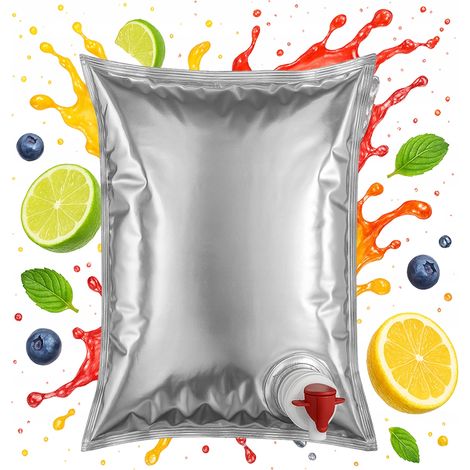 Bolsa para zumos de 5 litros con grifo METALLIC Para zumos, vino, sirope, STRONG Bag in Box