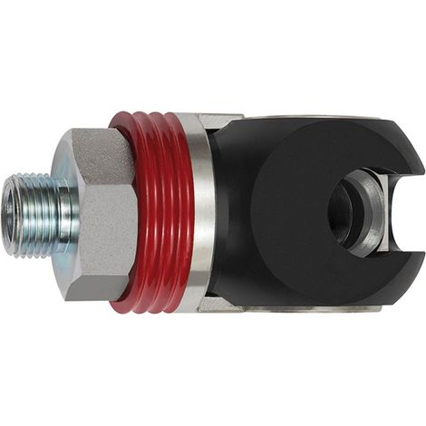 Riegler Schwenk-Sicherheitskupplung NW 11, ISO 6150 C, Stahl, G 1/2 AG (1/3)