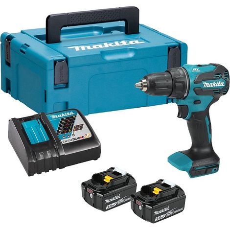 Perceuse visseuse à percussion 18V LXT (2x3.0Ah) en Makpac - MAKITA DHP490RFJ