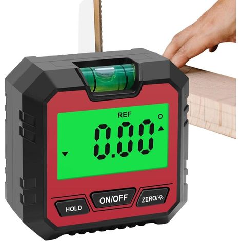 royaluxe -Boîte Niveau jauge d'angle numérique Base magnétique détect d'angle d'inclinomètre numérique pour Le Travail du Bois, pour Le Travail du Bois, Les Machines Construction (1/5)