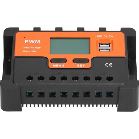 Intelligent solar panel battery regulator, adjustable solar charge controller with 12/24V 30A interface parameter for solar panel batteries and solar chargers (1/4)