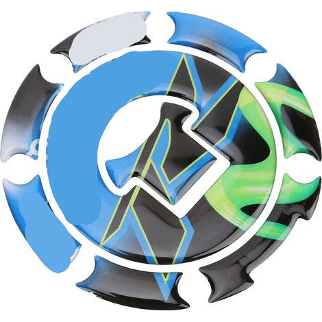 Autocollant réfléchissant en résine époxy pour bouchon de réservoir de moto Honda CBR1000RR, bleu-vert (1/5)