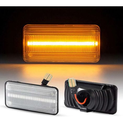 KIT 2 INDICATORI DI DIREZIONE LATERALI A LED COMPATIBILE CON VW Golf III Vento BJ 1991-1999 , VETRO GIALLO