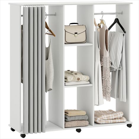 Armoire mobile en panneau de particules blanc 120 x 40 x 128 (1/5)