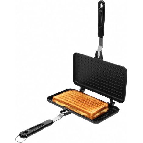 Aluminum Alloy Sandwich Maker Double Sided Frying Pan Non Stick for Gas Stove