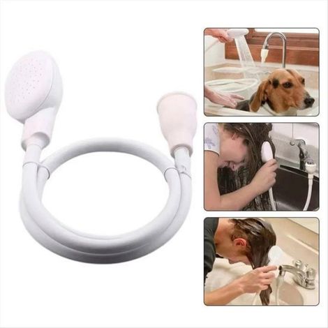 2 x Pommeau de douche,plastique,blanc (1/5)