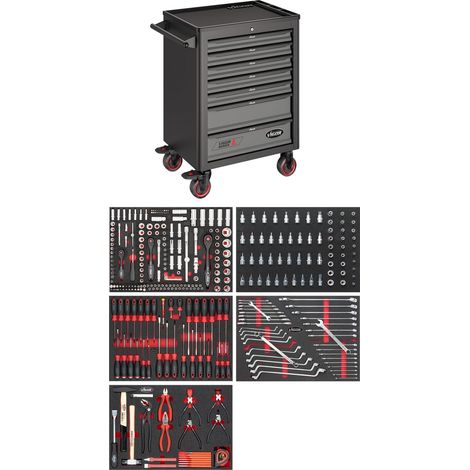 VIGOR Werkstattwagen Series L, mit Sortiment, V4560, 344-tlg., Anzahl Werkzeuge: 344 (1/8)