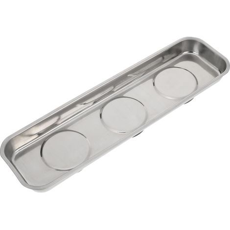 Plateau Magnétique Support Magnétique Sécurisé pour Vis et Écrous Finition Polie en Acier Inoxydable Argenté pour Atelier Garage ou Salle de Bricolage (1/4)