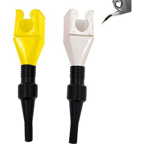 Lot de 2 entonnoirs flexibles à fermeture rapide pour le remplissage de carburant de voitures et motos entonnoir pliable mains libres pour essence et huile moteur. (1/5)