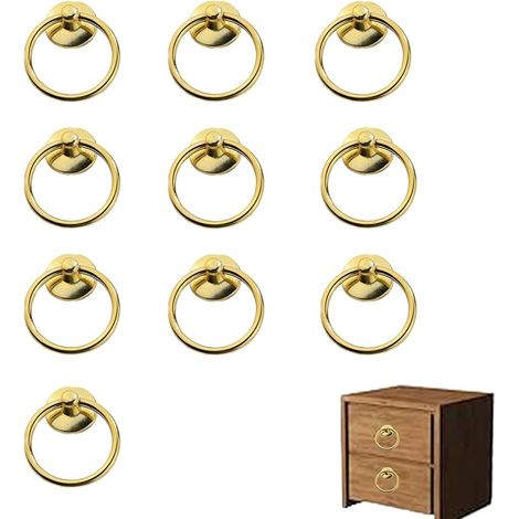 Anneau Meuble Luxe, Anneau Tiroir Doré, Bouton Tiroir Classique, pour les Tiroirs, les Armoires, les Boîtes