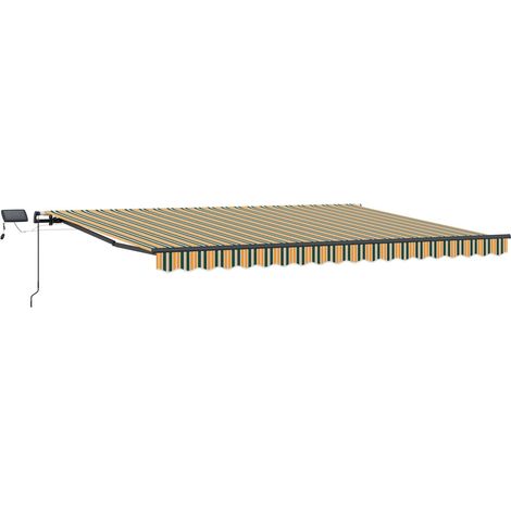 Maison Exclusive - Tenda Retrattile Verde e giallo 400 × 350 cm Tessuto (1/5)