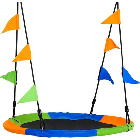 Balançoire ronde pour enfants, 3 ans pour jardin, multicolore Φ100x120-180Acm, extérieur, intérieur, nurserie (1/5)