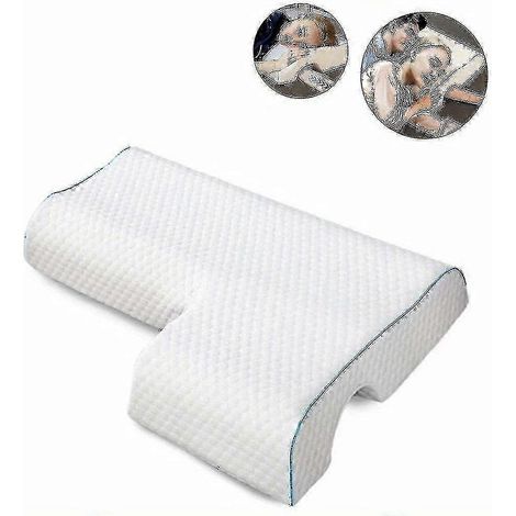 1 oreiller arqué en mousse à mémoire de forme à récupération lente pour couples - Oreiller anti-pression pour les mains-AquaForge (1/5)