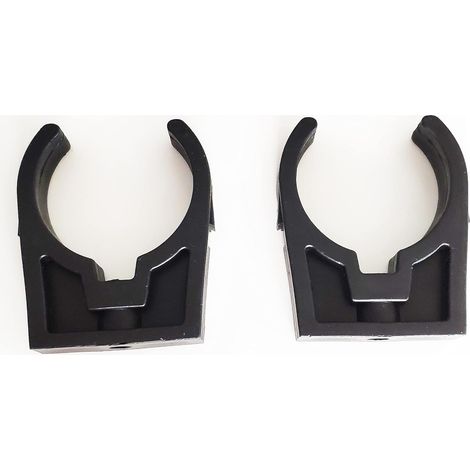 Colliers PVC de fixation à clip pince ouverte PVC 50mm (Lot de 2)