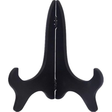 Chevalet pliable avec porte-assiettes et porte-photos - Noir, 15 cm (6 pouces) - Très pratique et populaire, utile et profession (1/3)
