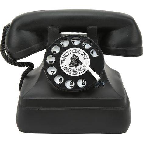 Téléphone à Cadran Vintage - Décoration Rétro pour Bureau et Maison - Modèle Ancien de Téléphone Fixe (1/5)
