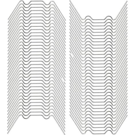 100 Pièces W Clips pour Serre de Jardin en Verre,Polycarbonate Clips Kit de Réparation,Accessoires de Jardin pour Serres,Résistantes aux Tempêtes,pour Installation Fixe Verre Plaques (1/5)