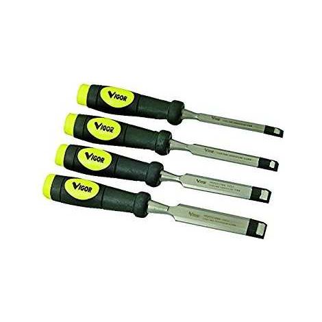 Scalpelli Per Falegname Vigor Serie 4 Pezzi Da 4 8-12-16-20