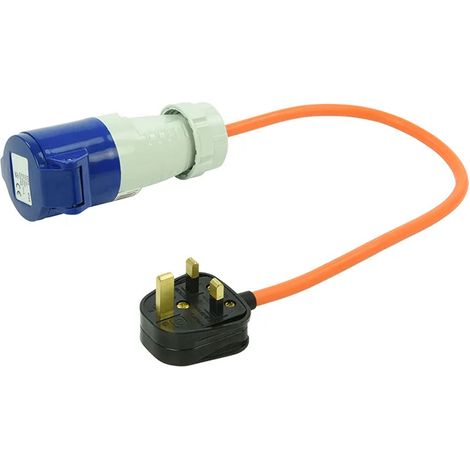 Câble adaptateur 40cm fiche UK vers prise CEE (1/4)