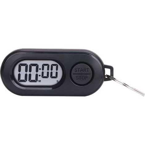 Compteur de temps porte-clés avec chronomètre pour le sport Accessoires numériques, horloge de poche avec écran LCD pour la cour de récréation, la salle de classe, la cuisine, la salle de sport
