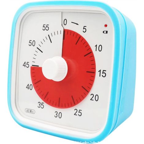 MOD Sprint Edition - 60-Minute Visual Timer - For children's classroom learning, homeschooling, teachers' desk clock, and office meetings (company blue (1/5)