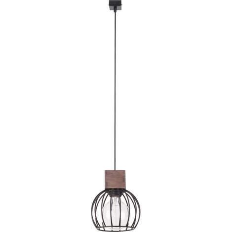 Suspension loft noire panier métal Milan E27 15W Sigma