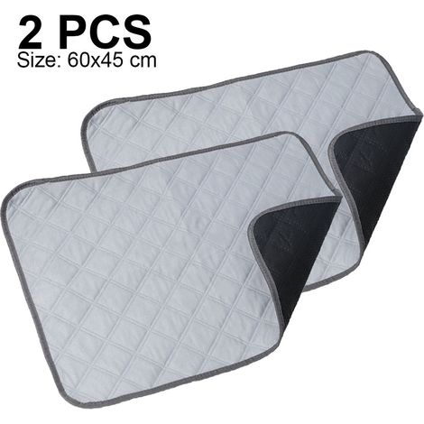 Juego de 2 almohadillas de entrenamiento para ir al baño, lavables, reutilizables, impermeables, higiénicas, con esquinas redondeadas, para cachorros, gatos, jaulas, casas y coches. (1/5)