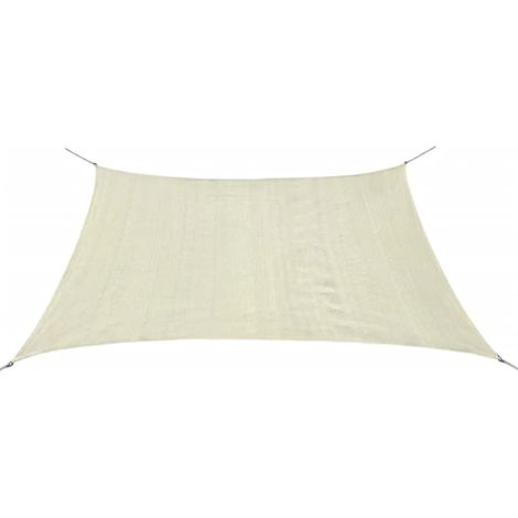 Parasol cuadrado de HDPE 3,6 x 3,6 m crema 020008585