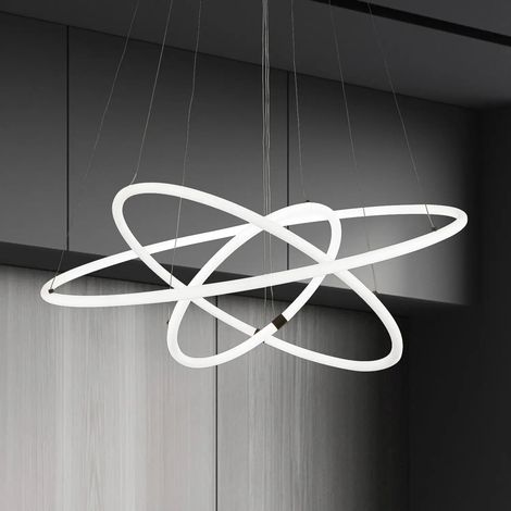 [GEBRAUCHT] B-Ware Searchlight Hängeleuchte Pendelleuchte Led Acryl Dimmbar Weiß Revolve 3 Flammig