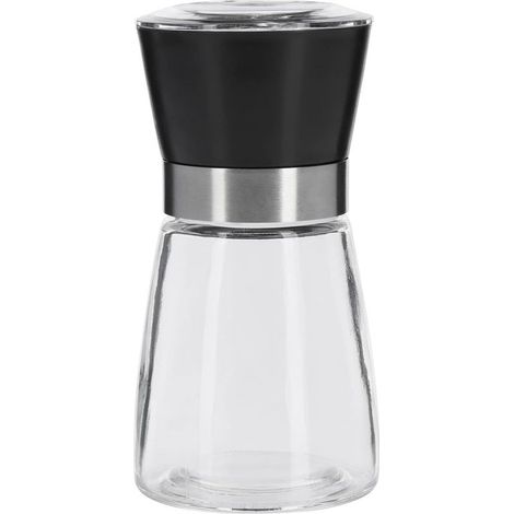 Gewürzmühle, Keramikmahlwerk, Stufenlose Mahlgradeinstellung, Glas/Kunststoff, Schwarz/Silber/Transparent, 63542260 (1/5)