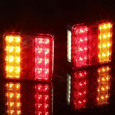2x LED Feux Arrière de Remorque 12V 5Fonctions Etanche Feu Arrière LED pour Remorqu (1/5)
