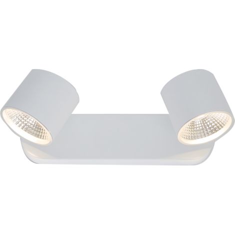Réglette murale design Oslo métal blanc 2 LED (1/4)