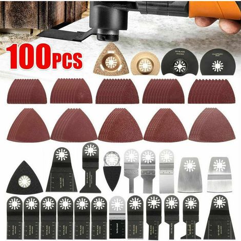 VURAHOME - 100 Stück Oszillationssägeblätter für Multifunktionssägen, Zubehör für Oszillationswerkzeuge von Fein Multimaster, Dremel, Dewalt und Einhell für Holz, Metall und Kunststoff (56 Stück) (1/5)