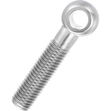 Boulon à Œil M18x85mm Boulon à Œillet de Levage pour Balancement d'Épaule, Vis Poisson en Acier Inoxydable 304, Filetage Métrique à Demi-Denture Trou Coulissant, Argentée (1/5)