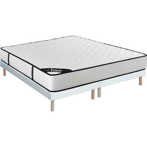 Set 180 x 200 cm rete letto imbottita + materasso molle insacchettate 7 zone e memory foam sp.22cm - LUREAN di YSMÉE (1/5)
