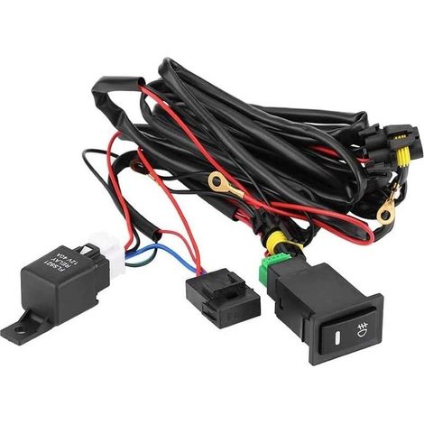 – Faisceau antibrouillard LED 12V 40A – Câblage pour feux tout-terrain – Interrupteur marche/arrêt – Longueur 3,26 m (1/5)