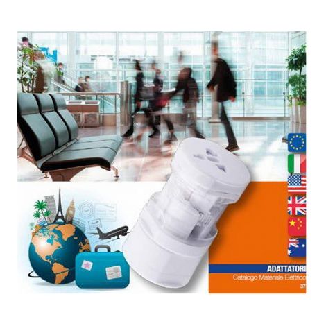 adattatore tower da viaggio bianco attacchi per  europa-uk-cina-usa-australia