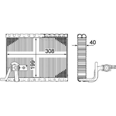 Évaporateur climatisation MAHLE AE 124 000P CITROËN 6480.96 648096 648097 6480K9