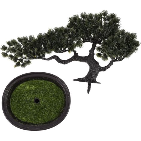 Grand Arbre Artificiel en PVC Vert Pot, Arbre Décoratif Réaliste sans Arrosage ni Taille, pour Bureau ou Table, Décoration Esthétique et Solide (1/5)
