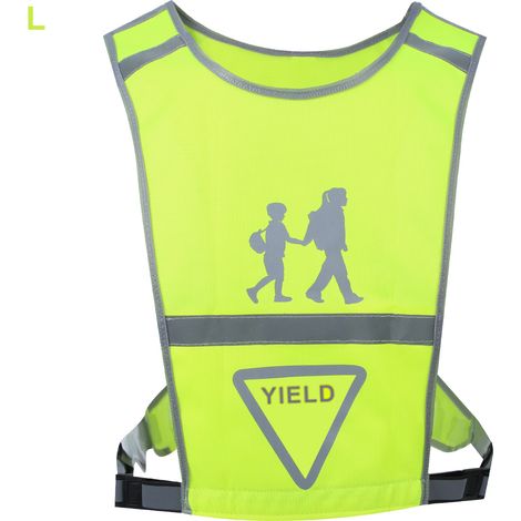Gilet De Sécurité Réfléchissant - Jaune Fluorescent Avec Logo International - Bandes Élastiques Ajustables - Poche Intérieure Pour Téléphone - Taille L (1/5)