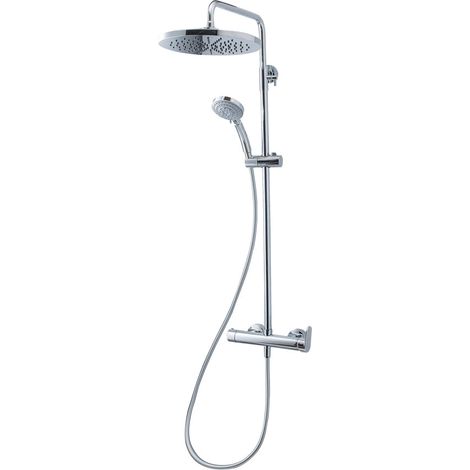 PRESTO 46250300 NINE Columna Ducha Mezcladora Rociador 250 mm y Flexo PVC - ref: 46250300 (1/2)