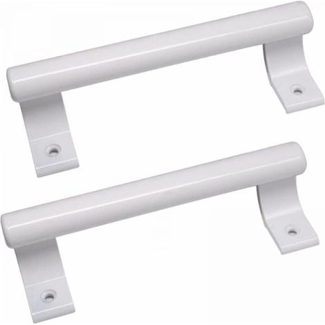 Poignée de porte coulissante en aluminium 200mm Poignée de porte en verre pour balcon Poignée de porte pour meuble de salle de bain Poignée en métal moderne (2 pièce Blanc ) (1/5)