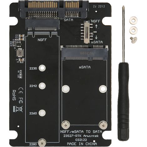 Adaptateur SSD double baie MSATA M.2 NGFF vers SATA 3.0, carte convertisseur SSD (1/5)