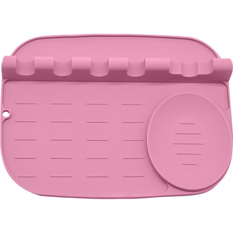 Soporte de silicona para utensilios con base antigoteo, apto para diversos utensilios de cocina. Soporte para cucharas resistente al calor. Soporte para cucharas de cocina. Soporte para cucharas, cuch (1/5)