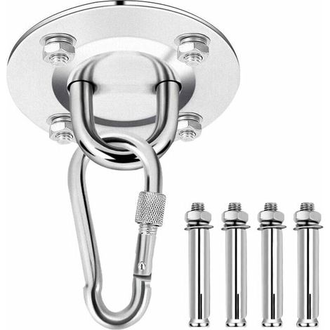 Crochet De Plafond, Support de Plafond Suspension Trainer Kit de Suspension pour Chaise accrochante, Hamac, Sling Trainer, Sac de Boxe, Yoga (1/5)