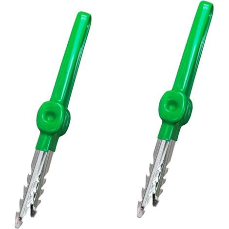2 Pièces outils de jardinage pince à épiler outil z pincer un épilateur pinces à épiler xoutil outil portatif pour bonsaï pincette d'exploration de la nature Acier inoxydable Green (1/5)