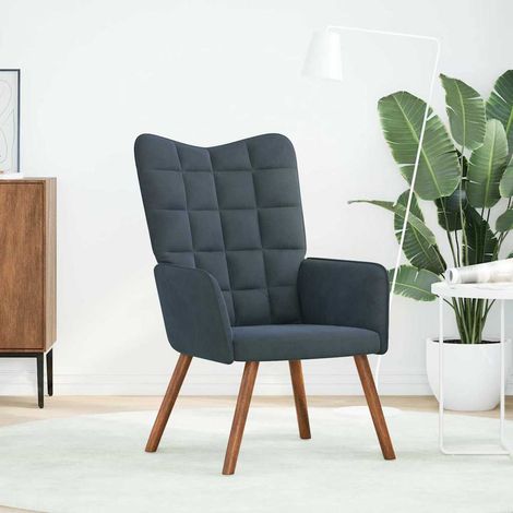 Chaise de salon,Chaise de relaxation Gris foncé Velours CFW18085 (1/5)