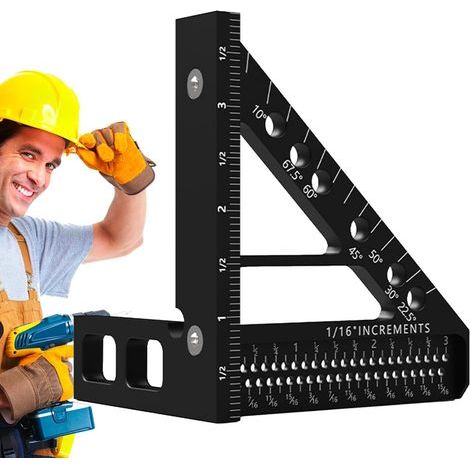 Multi-angle ruler for woodworking, 3D multi-angle measuring ruler, carpenter's square measuring and marking tool, multi-angle measuring tool, layout measuring tool (1/5)
