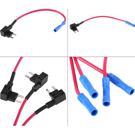Set mit 5 Mini-Sicherungssockeladaptern für Kfz-Stromkreise, Flachsicherungshalter für Kfz-Stromkreise, einfach und sicher zu verwenden (1/5)